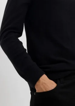 Herren bonprix Pullover & Strickjacken|Basics|Feinstrick-Rollkragenpullover mit edler Merinowolle, Slim Fit