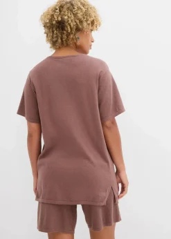 Damen bonprix Shirts & Tops|Strickmode|Feinstrickshirt mit Leinen