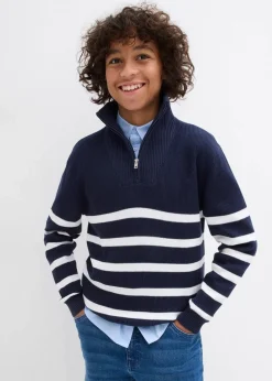 Kinder bonprix Jungen 9-16 Jahre·Sweat & Strick|Feinstrick-Troyer aus reiner Baumwolle
