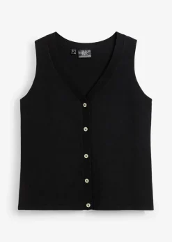 Damen bonprix Bekleidung·Umstandsmode|Bekleidung·Hosen|Feinstrick-Weste mit Knöpfen