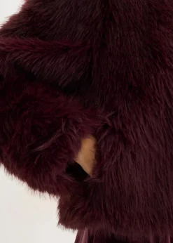 Discount Fellimitat-Jacke Damen Bekleidung·Hosen|Jacken & Mäntel
