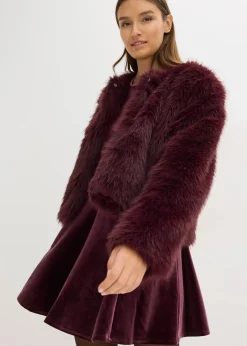 Discount Fellimitat-Jacke Damen Bekleidung·Hosen|Jacken & Mäntel