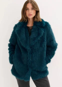 New Fellimitat-Jacke Damen Bekleidung·Hosen|Jacken & Mäntel