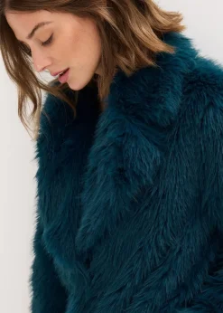 New Fellimitat-Jacke Damen Bekleidung·Hosen|Jacken & Mäntel