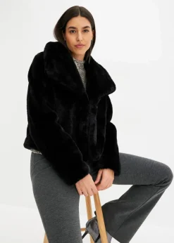 Damen bonprix Jacken & Mäntel|Bekleidung·Hosen|Fellimitat-Jacke