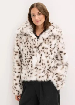 Damen bonprix Bekleidung·Hosen|Jacken & Mäntel|Fellimitat-Jacke