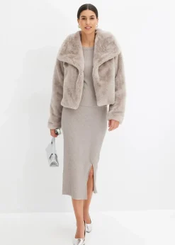 Online Fellimitat-Jacke Damen Bekleidung·Hosen|Jacken & Mäntel