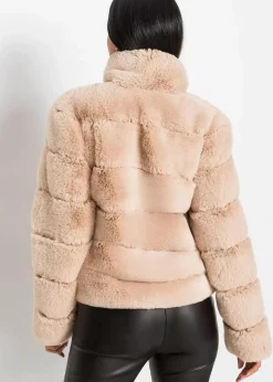 Best Fellimitat-Jacke mit Reißverschluss Damen Bekleidung·Hosen|Jacken & Mäntel