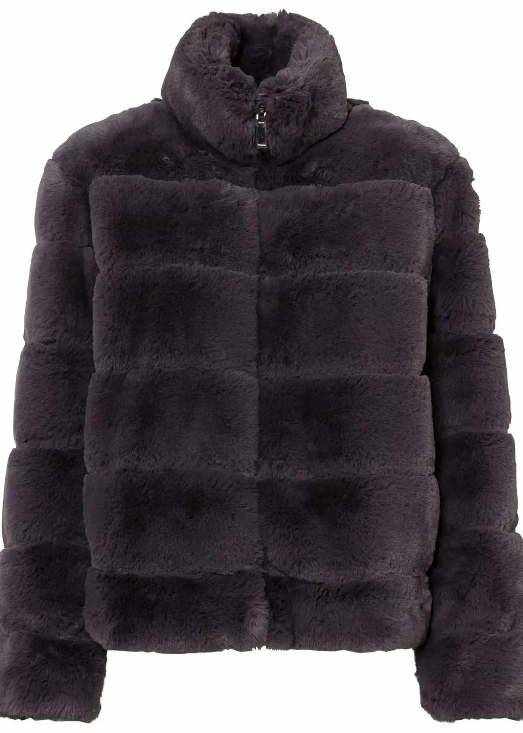 Outlet Fellimitat-Jacke mit Reißverschluss Damen Jacken & Mäntel|Bekleidung·Hosen