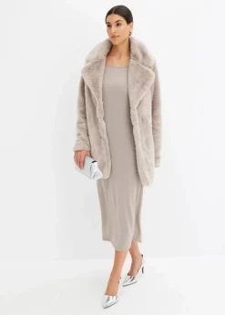 Discount Fellimitat-Mantel Damen Bekleidung·Hosen|Jacken & Mäntel