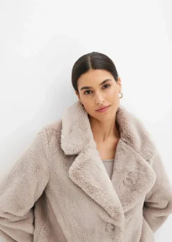 Discount Fellimitat-Mantel Damen Bekleidung·Hosen|Jacken & Mäntel