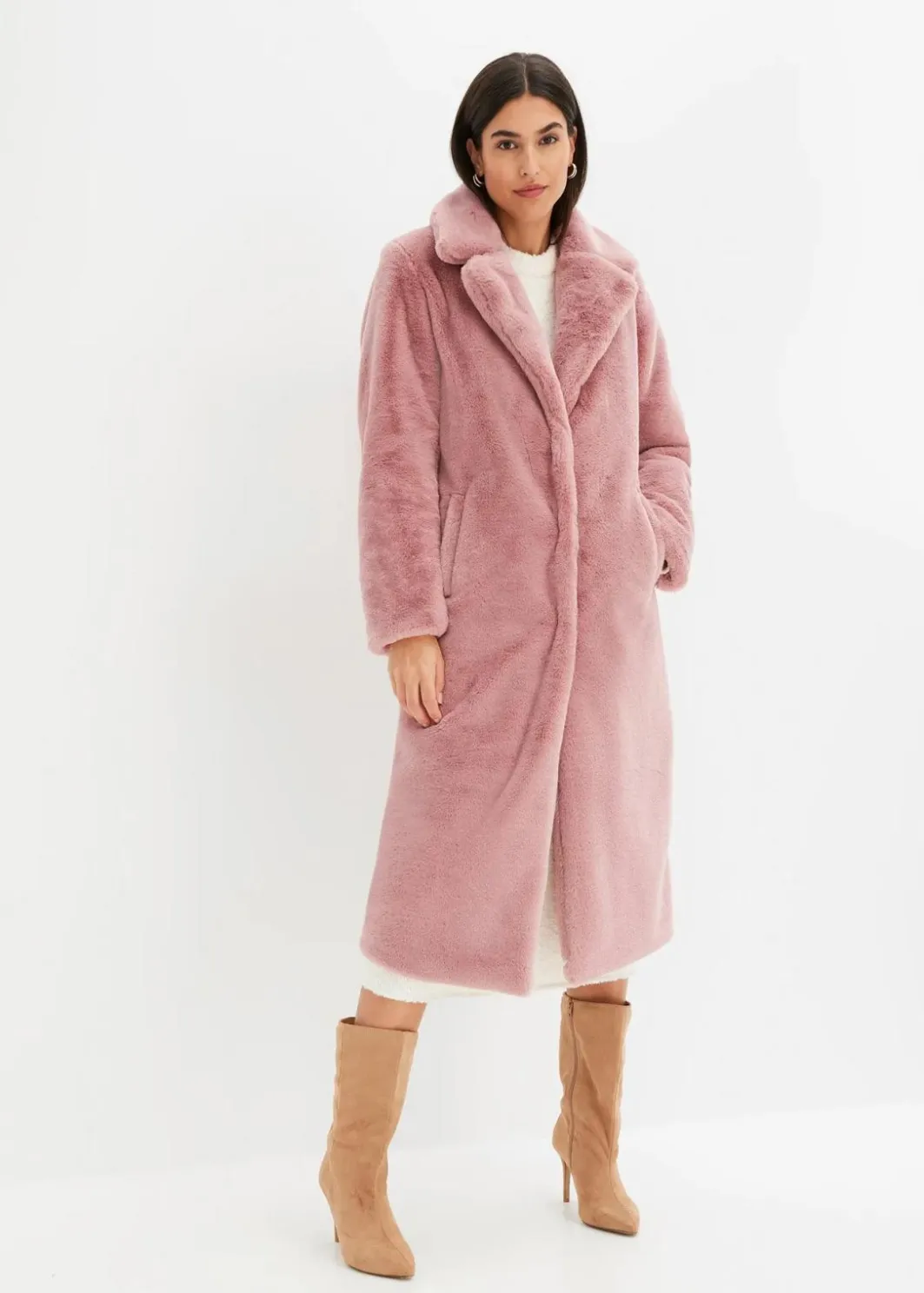 Damen bonprix Bekleidung·Hosen|Jacken & Mäntel|Fellimitat-Mantel