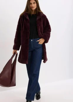 Outlet Fellimitat-Mantel Damen Jacken & Mäntel|Bekleidung·Hosen