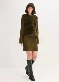Clearance Fellimitat-Weste Damen Bekleidung·Hosen|Jacken & Mäntel