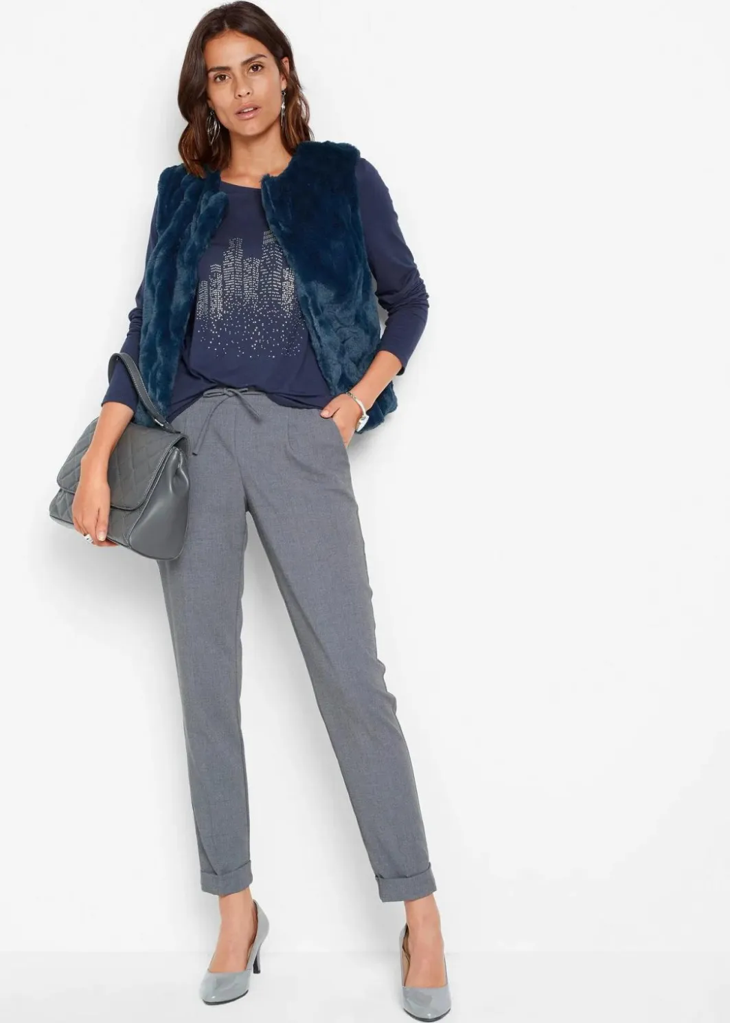 Discount Fellimitat-Weste Damen Bekleidung·Hosen|Jacken & Mäntel