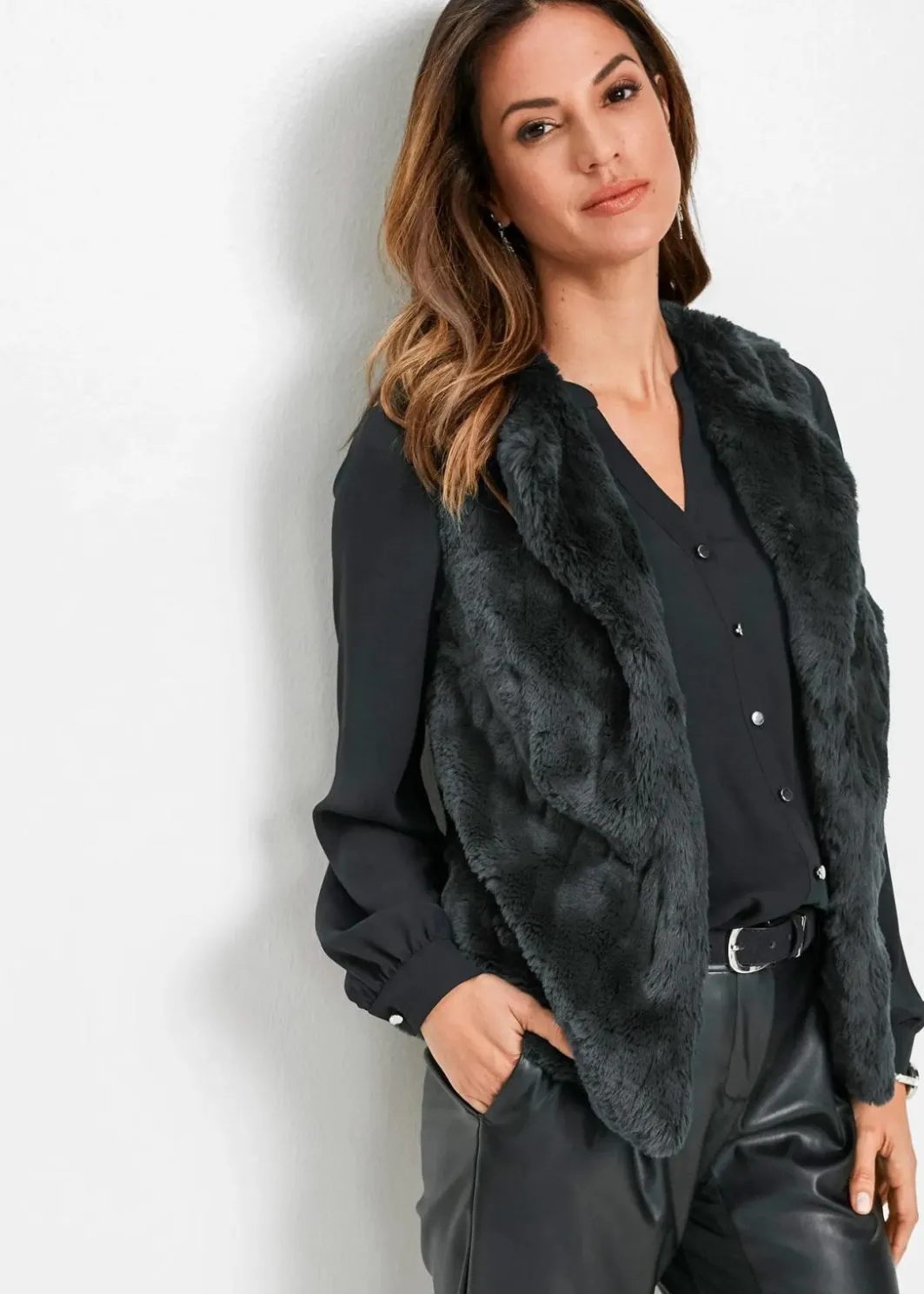 Online Fellimitat-Weste Damen Jacken & Mäntel|Bekleidung·Hosen