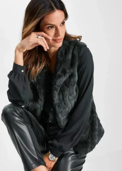 Online Fellimitat-Weste Damen Jacken & Mäntel|Bekleidung·Hosen