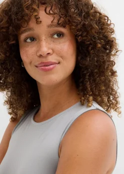 Damen bonprix Shirts & Tops|Nachhaltigere Materialien|Figurbetontes Cropped Top, Doppelpack (2-tlg. Set)