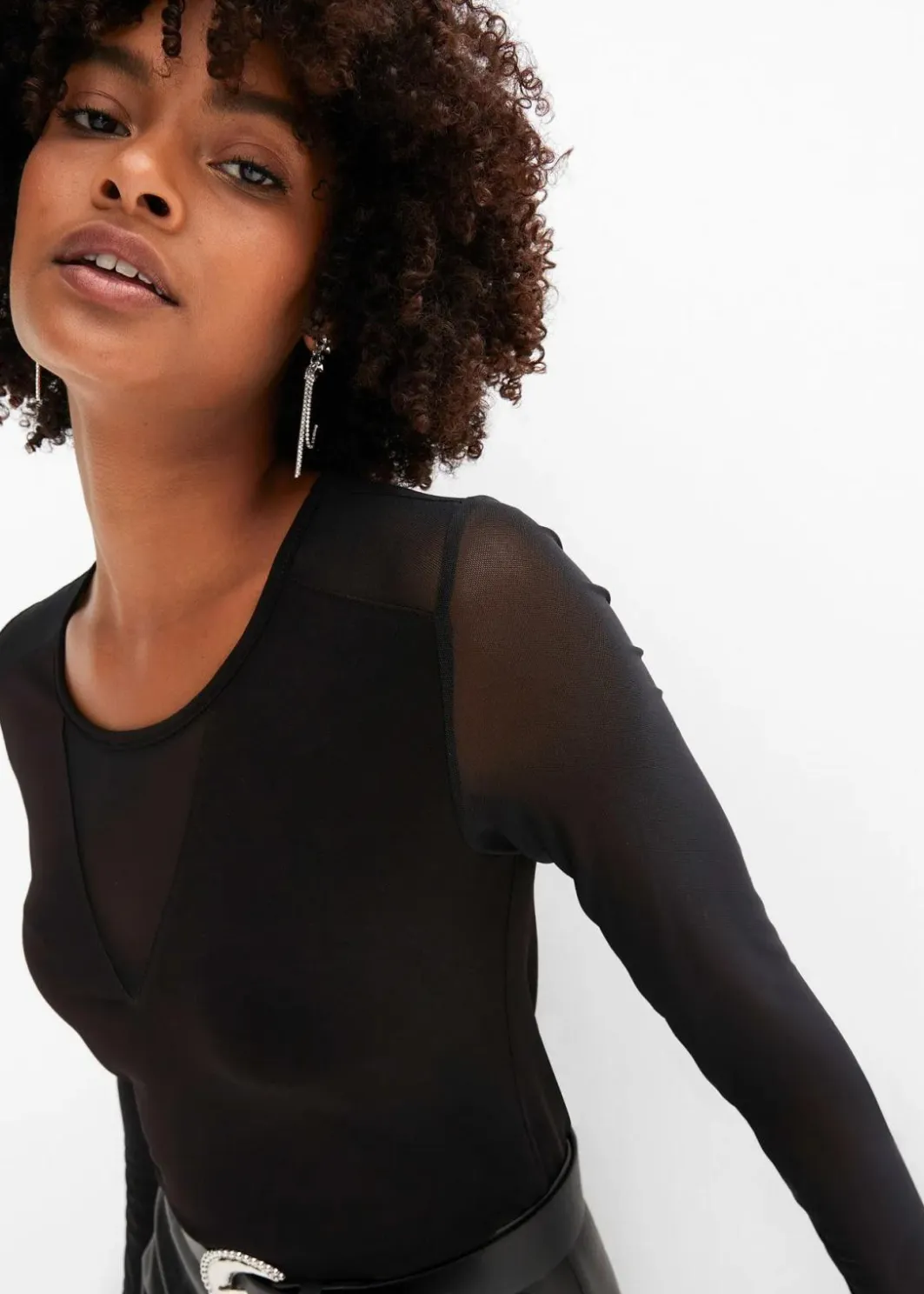 Online Figurbetontes Langarmshirt Damen Shirts & Tops