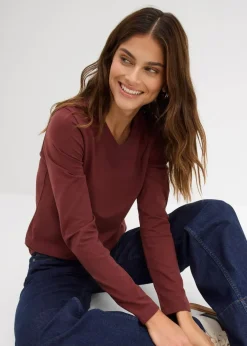 Sale Figurbetontes Langarmshirt Damen Bekleidung·Röcke|Nachhaltigere Materialien