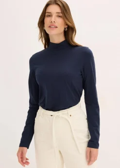 Damen bonprix Shirts & Tops|Basics|Figurbetontes Langarmshirt