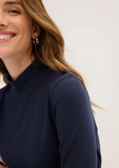 Damen bonprix Shirts & Tops|Basics|Figurbetontes Langarmshirt