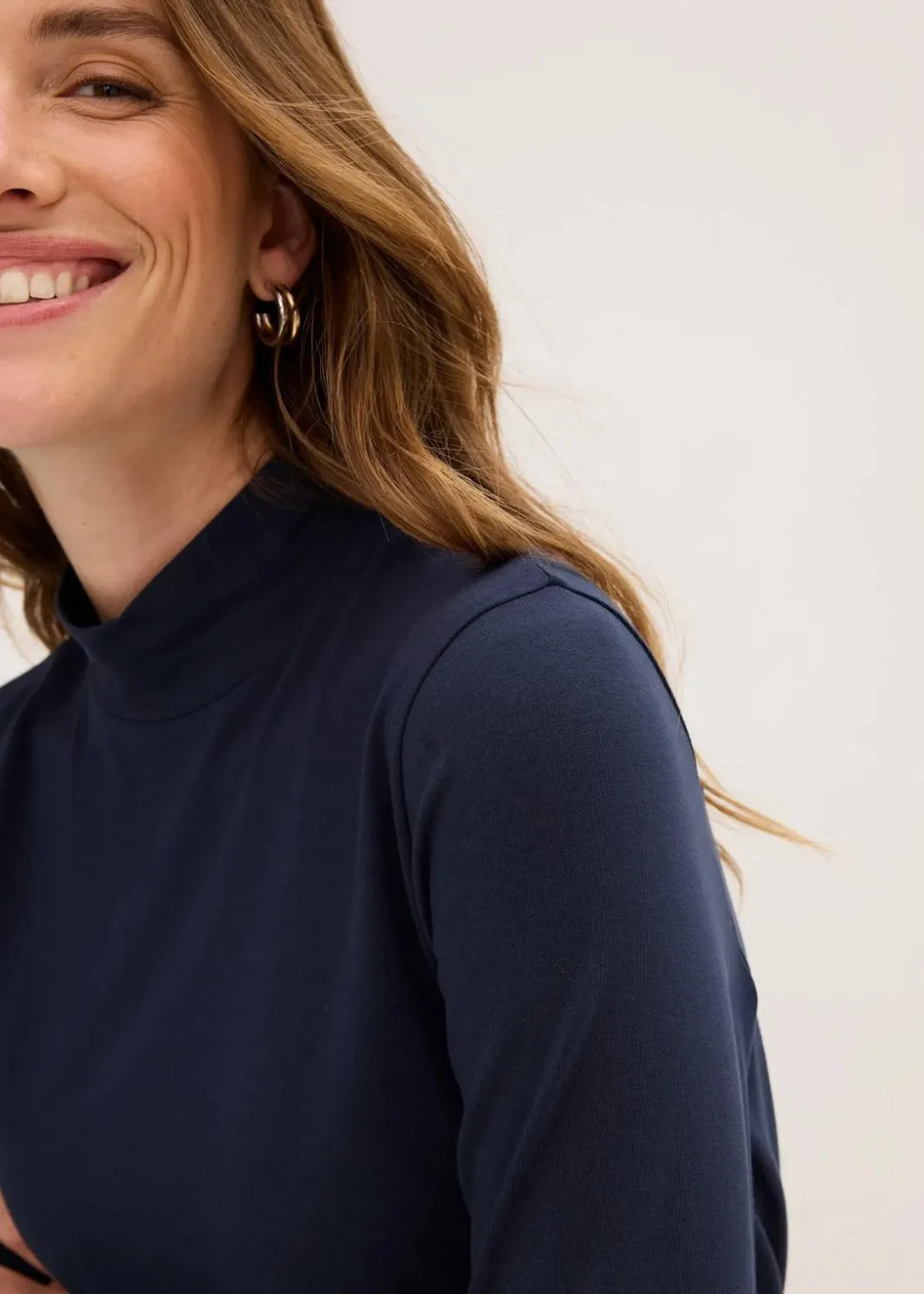 Damen bonprix Shirts & Tops|Basics|Figurbetontes Langarmshirt