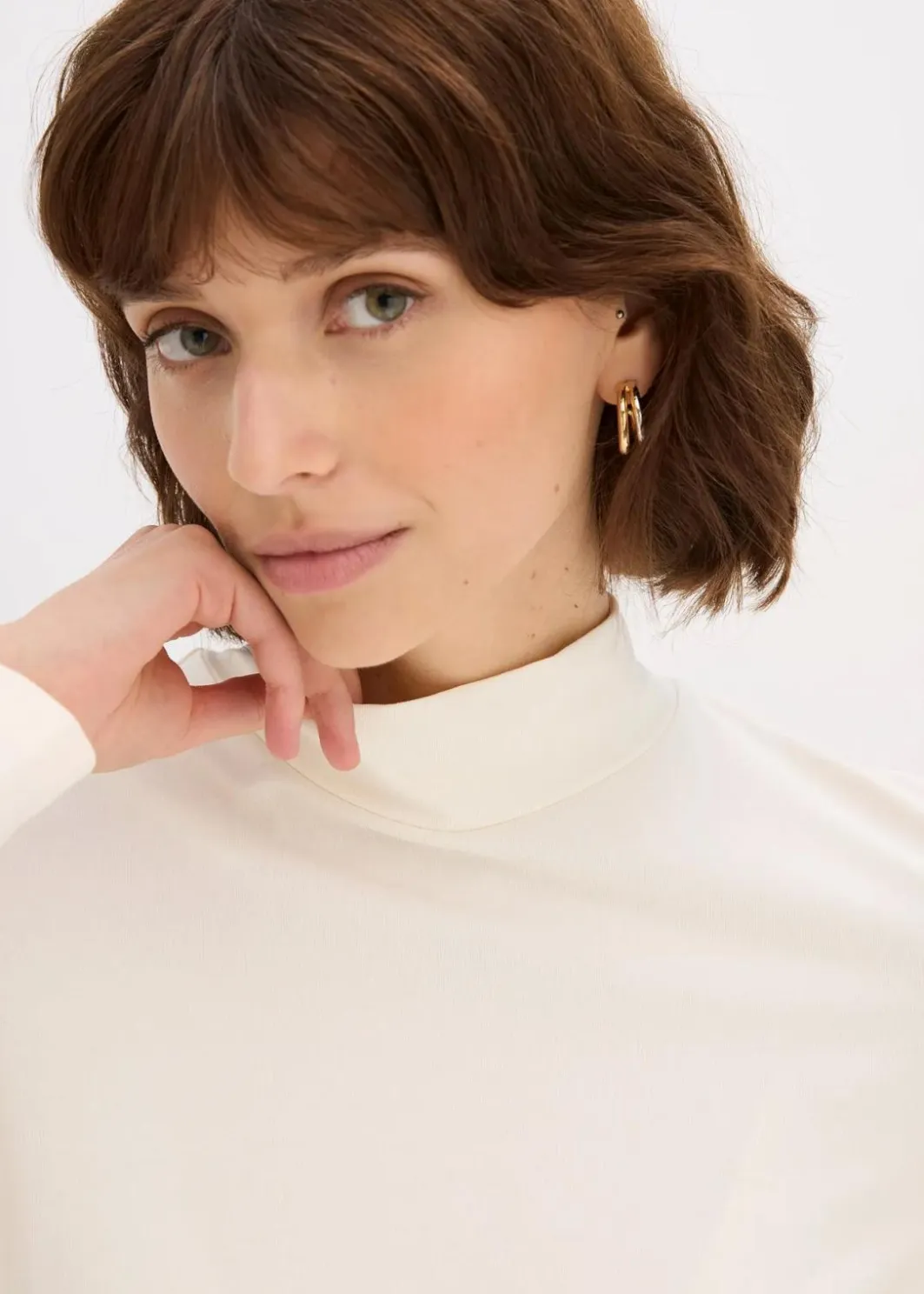 Damen bonprix Bekleidung·Röcke|Nachhaltigere Materialien|Figurbetontes Langarmshirt