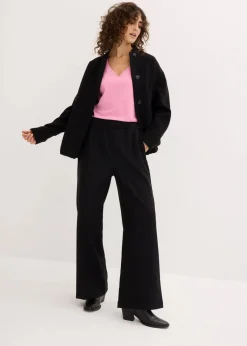 Damen bonprix Shirts & Tops|Basics|Figurbetontes Langarmshirt (2er Pack)