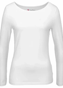 Damen bonprix Shirts & Tops|Basics|Figurbetontes Langarmshirt