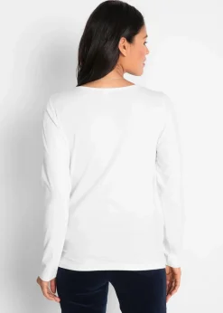 Damen bonprix Shirts & Tops|Basics|Figurbetontes Langarmshirt
