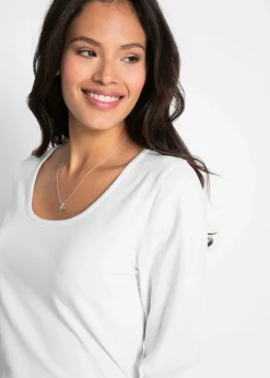 Damen bonprix Shirts & Tops|Basics|Figurbetontes Langarmshirt