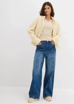 Damen bonprix Shirts & Tops|Basics|Figurbetontes Langarmshirt