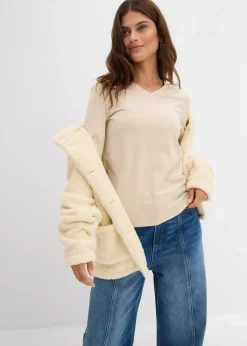Damen bonprix Shirts & Tops|Basics|Figurbetontes Langarmshirt