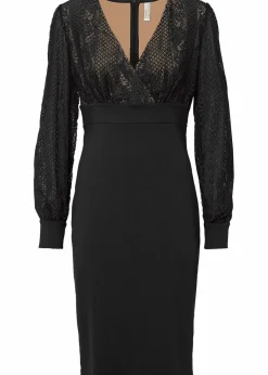Hot Figurbetontes Midikleid mit Spitze Damen Bekleidung·Pullover & Strickjacken|Kleider