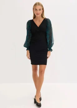 Outlet Figurbetontes Minikleid mit Cut-Outs an den Ärmeln Damen Bekleidung·Pullover & Strickjacken|Kleider