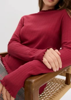 Damen bonprix Shirts & Tops|Figurbetontes Rippshirt