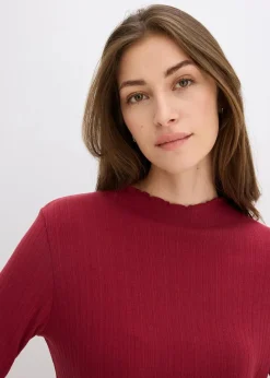Damen bonprix Shirts & Tops|Figurbetontes Rippshirt