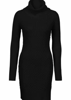 Discount Figurbetontes Strickkleid mit Rollkragen Damen Strickmode|Kleider