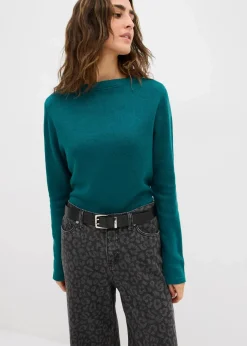 Damen bonprix Strickmode|Nachhaltigere Materialien|Figurbetontes Strickshirt