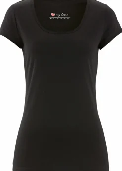 Online Figurbetontes T-Shirt Damen Bekleidung·Röcke|Basics