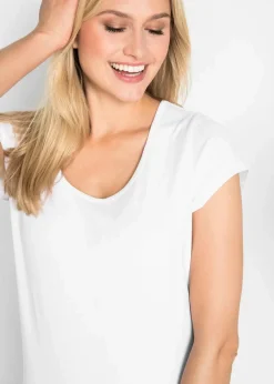 Outlet Figurbetontes T-Shirt Damen Nachhaltigere Materialien|Shirts & Tops