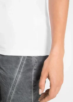 Outlet Figurbetontes T-Shirt Damen Nachhaltigere Materialien|Shirts & Tops