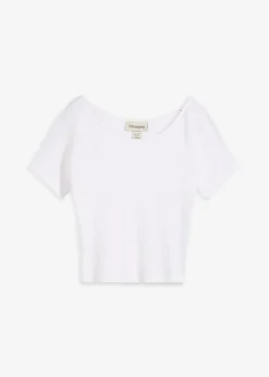 Figurbetontes T-Shirt aus reiner Bio-Baumwolle Damen Shirts & Tops|Nachhaltigere Materialien