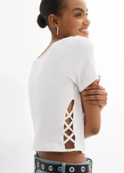 Figurbetontes T-Shirt aus reiner Bio-Baumwolle Damen Shirts & Tops|Nachhaltigere Materialien