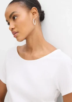 Figurbetontes T-Shirt aus reiner Bio-Baumwolle Damen Shirts & Tops|Nachhaltigere Materialien