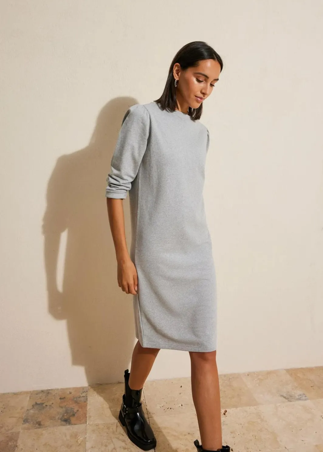 Damen bonprix Bekleidung·Blusen & Tuniken|Sweat|Figurumspielendes Sweatkleid