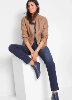 Damen bonprix Shirts & Tops|Nachhaltigere Materialien|Flammgarn-Shirt aus Bio-Baumwolle, kurzarm