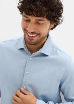 Hot Flanell-Businesshemd aus reiner Baumwolle, Slim Fit Herren Große Größen|Hemden