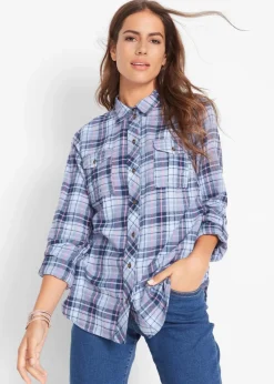 New Flanellhemd Damen Bekleidung·Jacken & Mäntel|Blusen & Tuniken